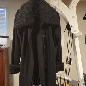 Cynthia Rowley Black Teddy Jacket with Faux Fur